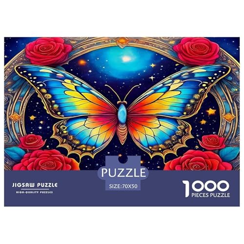 Rose Puzzle 1000 Teile Schwer Puzzle Spielzeug Lernspiel Impossible Herausforderung Spielzeug Für Erwachsene Kinder 70x50cm/1000pcs von UNRXJZLVM