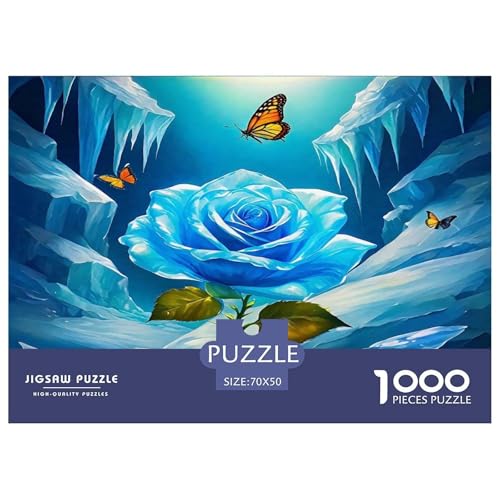 Rose Puzzle 1000 Teile Schwer Puzzle Spielzeug Pädagogisches Spiel Impossible Herausforderungsspielzeug Für Erwachsene Kinder 70x50cm/1000pcs von UNRXJZLVM