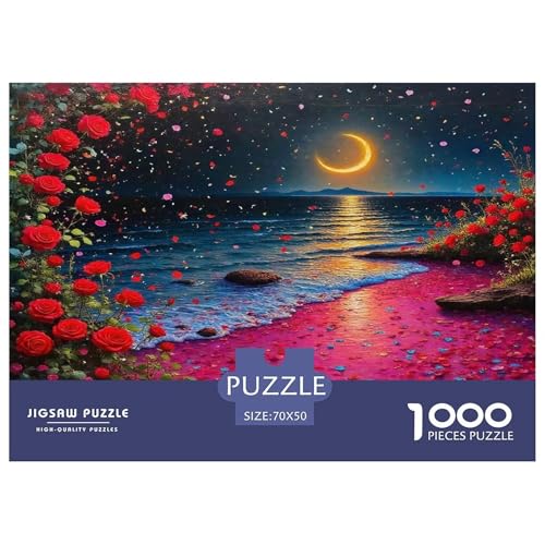 Rose Puzzle 1000 Teile Schwer Puzzle Spielzeug Pädagogisches Spiel Impossible Herausforderungsspielzeug Für Erwachsene Kinder 70x50cm/1000pcs von UNRXJZLVM