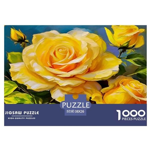 Rose Puzzle 1000 Teile Schwer Puzzle Spielzeug Pädagogisches Spiel Impossible Herausforderungsspielzeug Für Erwachsene Und Kinder Ab 14 Jahren 38x26cm/1000pcs von UNRXJZLVM