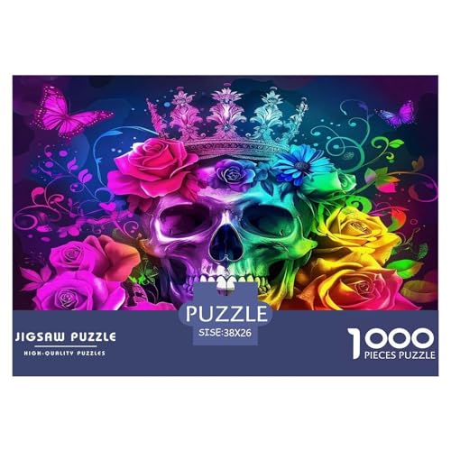 Rose Puzzle 1000-teilige Schwer Puzzle Spielzeug Lernspiel Impossible Herausforderung Spielzeug Für Erwachsene Kinder 38x26cm/1000pcs von UNRXJZLVM