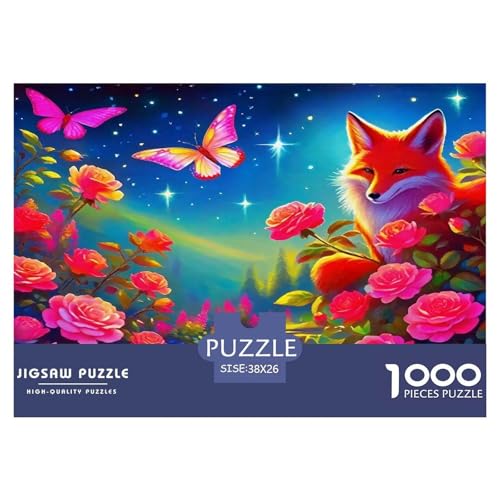 Rose Puzzle 1000-teilige Schwer Puzzle Spielzeug Lernspiel Impossible Herausforderungsspielzeug Für Erwachsene Kinder 38x26cm/1000pcs von UNRXJZLVM