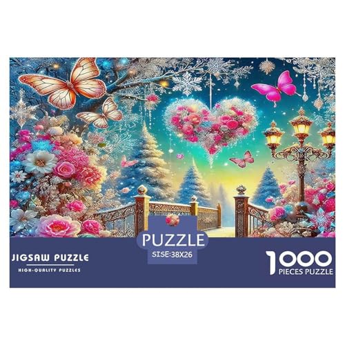 Rose Puzzle 1000-teilige Schwer Puzzle Spielzeug Lernspiel Impossible Herausforderungsspielzeug Für Erwachsene Kinder 38x26cm/1000pcs von UNRXJZLVM