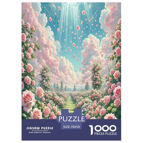 Rose Puzzle 1000-teilige Schwer Puzzle Spielzeug Lernspiel Impossible Herausforderungsspielzeug Für Erwachsene Kinder 70x50cm/1000pcs von UNRXJZLVM