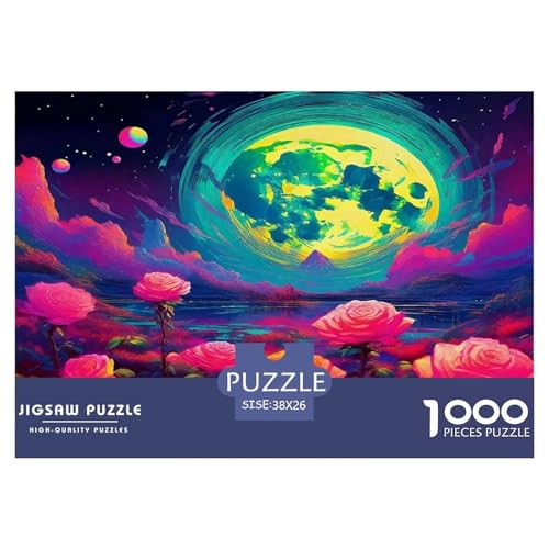 Rose Puzzle 1000-teilige Schwer Puzzle Spielzeug Lernspiel Impossible Herausforderungsspielzeug Für Erwachsene Und Kinder Ab 14 Jahren 38x26cm/1000pcs von UNRXJZLVM
