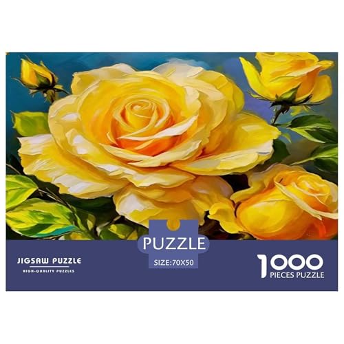 Rose Puzzle 1000-teilige Schwer Puzzle Spielzeug Pädagogisches Spiel Impossible Herausforderungsspielzeug Für Erwachsene Kinder 70x50cm/1000pcs von UNRXJZLVM