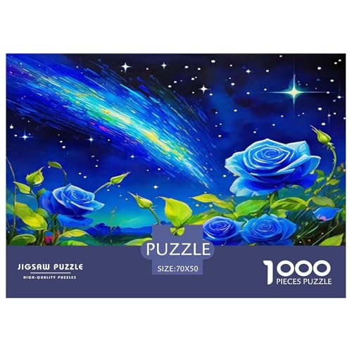 Rose Puzzle 1000-teilige Schwer Puzzle Spielzeug Pädagogisches Spiel Impossible Herausforderungsspielzeug Für Erwachsene Kinder 70x50cm/1000pcs von UNRXJZLVM