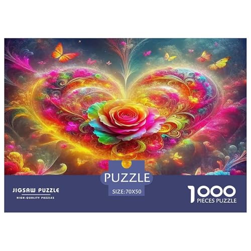 Rose Puzzle 1000-teilige Schwer Puzzle Spielzeug Pädagogisches Spiel Impossible Herausforderungsspielzeug Für Erwachsene Kinder 70x50cm/1000pcs von UNRXJZLVM