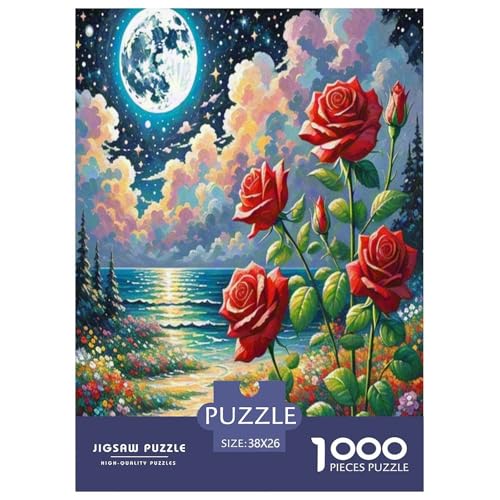 Rose Puzzle 1000-teilige Schwer Puzzle Spielzeug Pädagogisches Spiel Impossible Herausforderungsspielzeug Für Erwachsene Und Kinder in Bewährter 38x26cm/1000pcs Rose Puzzle 1000-teilige Schwer Puzzle Spielzeug Pädagogisches Spiel Impossible Herausforderungsspielzeug Für Erwachsene Und Kinder in Bewährter 38x26cm/1000pcs von UNRXJZLVM