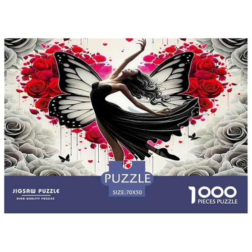 Rose Puzzles 1000 Teile Schwer Puzzle Spielzeug Lernspiel Impossible Herausforderung Spielzeug Für Erwachsene Kinder 70x50cm/1000pcs von UNRXJZLVM