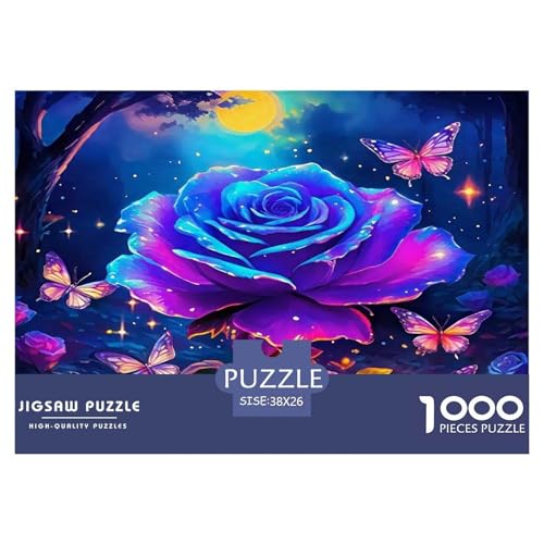 Rose Puzzles 1000 Teile Schwer Puzzle Spielzeug Lernspiel Impossible Herausforderungsspielzeug Für Erwachsene Und Kinder Ab 14 Jahren 38x26cm/1000pcs von UNRXJZLVM