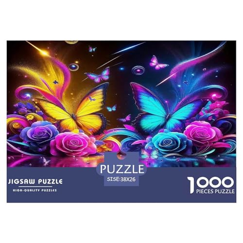 Rose Puzzles 1000 Teile Schwer Puzzle Spielzeug Pädagogisches Spiel Impossible Herausforderung Spielzeug Für Erwachsene Und Kinder in Bewährter 38x26cm/1000pcs von UNRXJZLVM