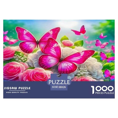 Rose Puzzles 1000 Teile Schwer Puzzle Spielzeug Pädagogisches Spiel Impossible Herausforderungsspielzeug Für Erwachsene Kinder 38x26cm/1000pcs von UNRXJZLVM
