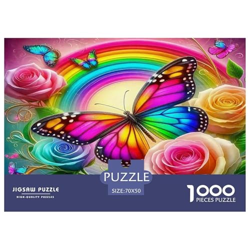 Rose Puzzles 1000 Teile Schwer Puzzle Spielzeug Pädagogisches Spiel Impossible Herausforderungsspielzeug Für Erwachsene Kinder 70x50cm/1000pcs von UNRXJZLVM