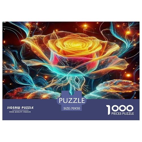 Rose Puzzles 1000-teilige Schwer Puzzle Spielzeug Lernspiel Impossible Herausforderungsspielzeug Für Erwachsene Und Kinder in Bewährter 70x50cm/1000pcs von UNRXJZLVM