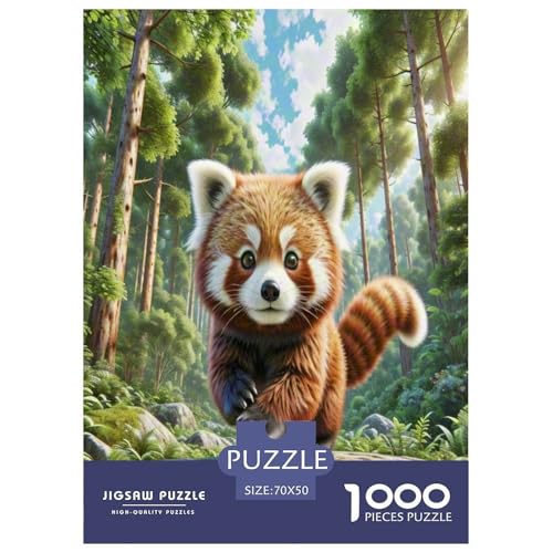 Roter Panda Puzzle 1000-teilige Schwer Puzzle Spielzeug Pädagogisches Spiel Impossible Herausforderungsspielzeug Für Erwachsene Kinder 70x50cm/1000pcs von UNRXJZLVM
