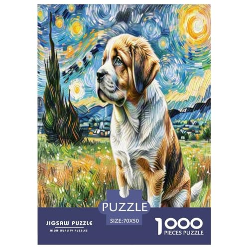 Saint Bernard Puzzle 1000 Teile Schwer Puzzle Spielzeug Lernspiel Impossible Herausforderung Spielzeug Für Erwachsene Und Kinder in Bewährter 70x50cm/1000pcs von UNRXJZLVM