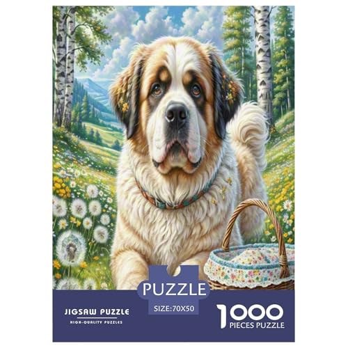 Saint Bernard Puzzle 1000 Teile Schwer Puzzle Spielzeug Lernspiel Impossible Herausforderungsspielzeug Für Erwachsene Und Kinder Ab 14 Jahren 70x50cm/1000pcs von UNRXJZLVM