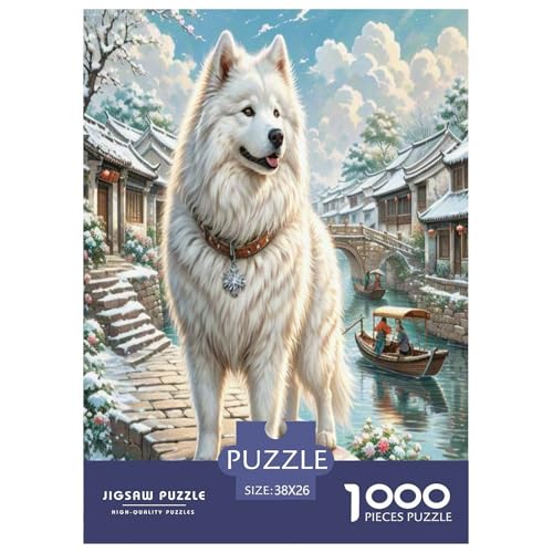 Samoyed Hund Puzzle 1000-teilige Schwer Puzzle Spielzeug Lernspiel Impossible Herausforderungsspielzeug Für Erwachsene Kinder 38x26cm/1000pcs Samoyed Hund Puzzle 1000-teilige Schwer Puzzle Spielzeug Lernspiel Impossible Herausforderungsspielzeug Für Erwachsene Kinder 38x26cm/1000pcs von UNRXJZLVM