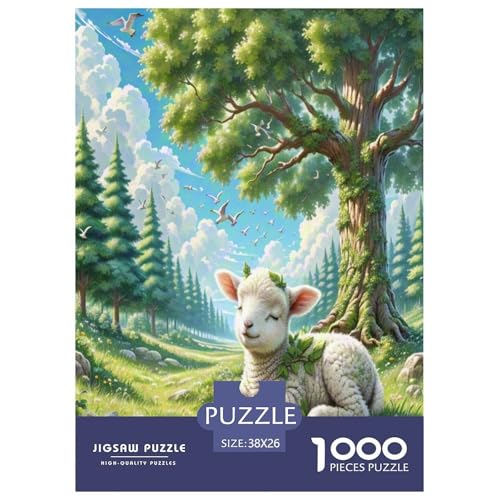 Schafe Puzzles 1000 Teile Schwer Puzzle Spielzeug Lernspiel Impossible Herausforderung Spielzeug Für Erwachsene Kinder 38x26cm/1000pcs von UNRXJZLVM