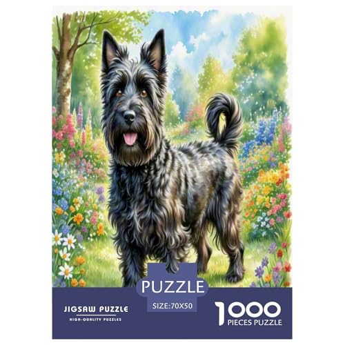 Schottischer Terrier Puzzle 1000 Teile Schwer Puzzle Spielzeug Lernspiel Impossible Herausforderungsspielzeug Für Erwachsene Und Kinder in Bewährter 70x50cm/1000pcs von UNRXJZLVM