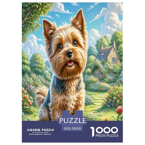 Schottischer Terrier Puzzle 1000-teilige Schwer Puzzle Spielzeug Lernspiel Impossible Herausforderung Spielzeug Für Erwachsene Und Kinder in Bewährter 70x50cm/1000pcs von UNRXJZLVM