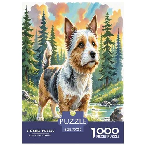 Schottischer Terrier Puzzles 1000 Teile Schwer Puzzle Spielzeug Lernspiel Impossible Herausforderung Spielzeug Für Erwachsene Kinder 70x50cm/1000pcs von UNRXJZLVM