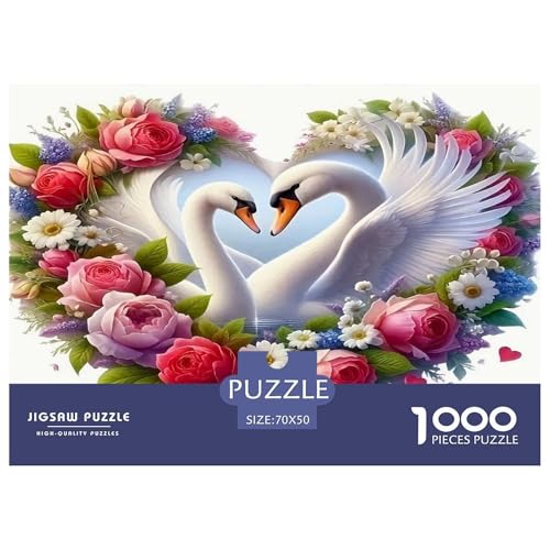 Schwan Puzzle 1000-teilige Schwer Puzzle Spielzeug Lernspiel Impossible Herausforderung Spielzeug Für Erwachsene Kinder 70x50cm/1000pcs von UNRXJZLVM