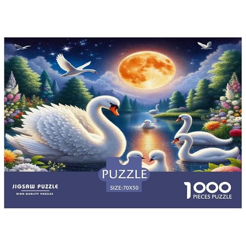 Schwan Puzzle 1000-teilige Schwer Puzzle Spielzeug Pädagogisches Spiel Impossible Herausforderungsspielzeug Für Erwachsene Kinder 70x50cm/1000pcs von UNRXJZLVM