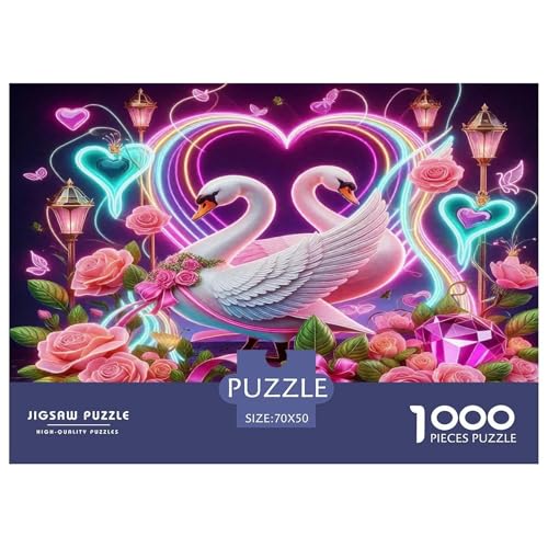 Schwan Puzzles 1000 Teile Schwer Puzzle Spielzeug Lernspiel Impossible Herausforderungsspielzeug Für Erwachsene Und Kinder Ab 14 Jahren 70x50cm/1000pcs Schwan Puzzles 1000 Teile Schwer Puzzle Spielzeug Lernspiel Impossible Herausforderungsspielzeug Für Erwachsene Und Kinder Ab 14 Jahren 70x50cm/1000pcs von UNRXJZLVM