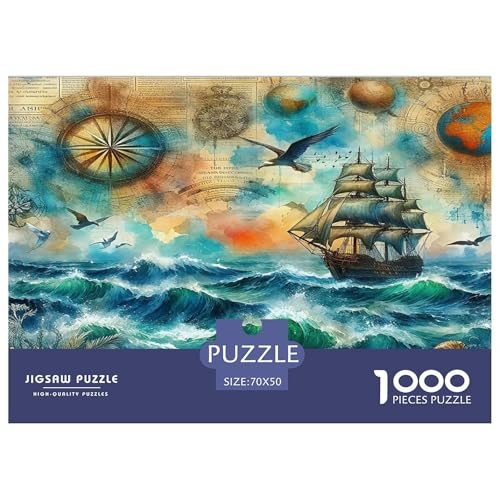 Segelboot Puzzle 1000 Teile Schwer Puzzle Spielzeug Lernspiel Impossible Herausforderungsspielzeug Für Erwachsene Kinder 70x50cm/1000pcs Segelboot Puzzle 1000 Teile Schwer Puzzle Spielzeug Lernspiel Impossible Herausforderungsspielzeug Für Erwachsene Kinder 70x50cm/1000pcs von UNRXJZLVM