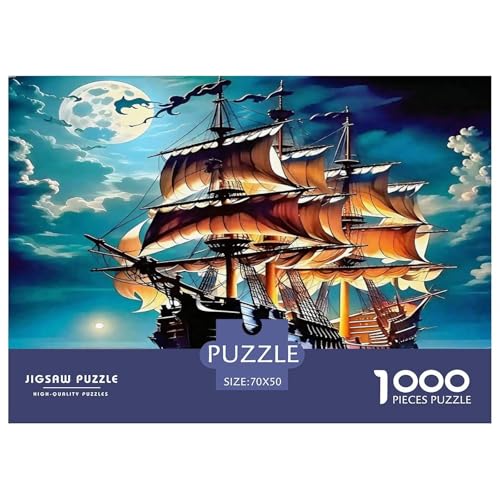 Segelboot Puzzles 1000 Teile Schwer Puzzle Spielzeug Lernspiel Impossible Herausforderung Spielzeug Für Erwachsene Kinder 70x50cm/1000pcs von UNRXJZLVM