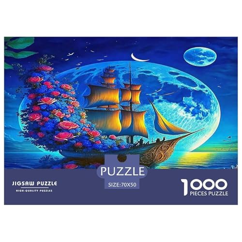 Segelboot Puzzles 1000 Teile Schwer Puzzle Spielzeug Lernspiel Impossible Herausforderung Spielzeug Für Erwachsene Kinder 70x50cm/1000pcs von UNRXJZLVM