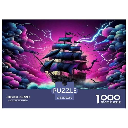 Segelboot Puzzles 1000 Teile Schwer Puzzle Spielzeug Lernspiel Impossible Herausforderung Spielzeug Für Erwachsene Kinder 70x50cm/1000pcs von UNRXJZLVM