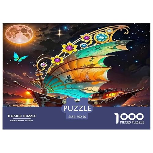 Segelboot Puzzles 1000 Teile Schwer Puzzle Spielzeug Lernspiel Impossible Herausforderungsspielzeug Für Erwachsene Und Kinder Ab 12 Jahren 70x50cm/1000pcs von UNRXJZLVM