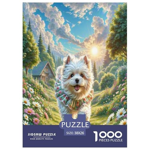 Shih Tzu Puzzles 1000 Teile Schwer Puzzle Spielzeug Lernspiel Impossible Herausforderungsspielzeug Für Erwachsene Und Kinder in Bewährter 38x26cm/1000pcs von UNRXJZLVM