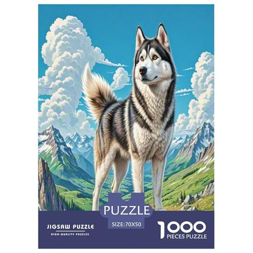 SibIrischer Husky Puzzle 1000 Teile Schwer Puzzle Spielzeug Pädagogisches Spiel Impossible Herausforderungsspielzeug Für Erwachsene Kinder 70x50cm/1000pcs SibIrischer Husky Puzzle 1000 Teile Schwer Puzzle Spielzeug Pädagogisches Spiel Impossible Herausforderungsspielzeug Für Erwachsene Kinder 70x50cm/1000pcs von UNRXJZLVM