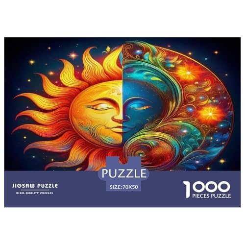 Sonne und Mond Puzzle 1000-teilige Schwer Puzzle Spielzeug Lernspiel Impossible Herausforderung Spielzeug Für Erwachsene Und Kinder Ab 12 Jahren 70x50cm/1000pcs von UNRXJZLVM
