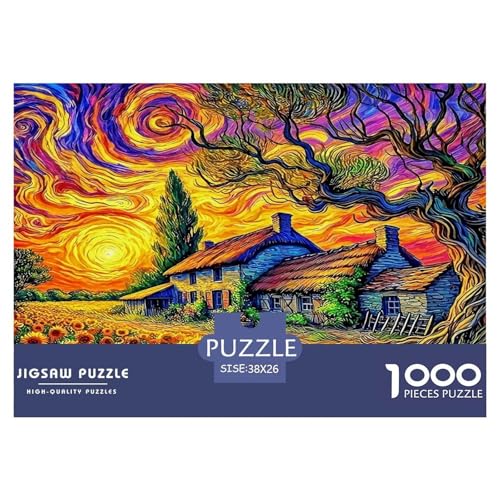 Sonnenblumen Puzzle 1000-teilige Schwer Puzzle Spielzeug Pädagogisches Spiel Impossible Herausforderungsspielzeug Für Erwachsene Kinder 38x26cm/1000pcs von UNRXJZLVM