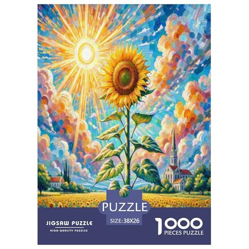 Sonnenblumen Puzzles 1000 Teile Schwer Puzzle Spielzeug Pädagogisches Spiel Impossible Herausforderungsspielzeug Für Erwachsene Und Kinder Ab 14 Jahren 38x26cm/1000pcs von UNRXJZLVM