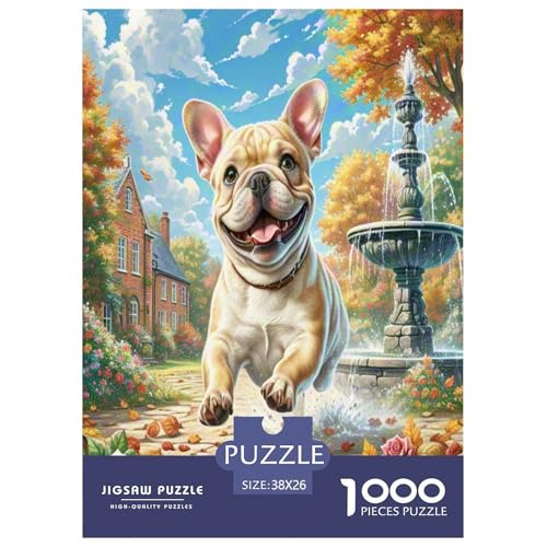 Spielzeug Bulldog Puzzles 1000 Teile Schwer Puzzle Spielzeug Lernspiel Impossible Herausforderungsspielzeug Für Erwachsene Und Kinder in Bewährter 38x26cm/1000pcs von UNRXJZLVM