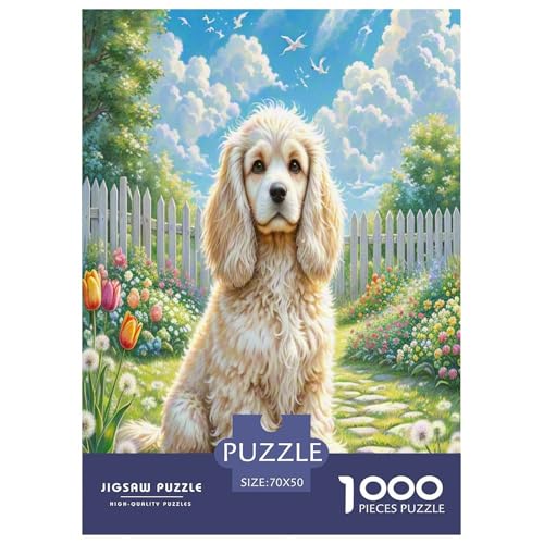 Spielzeug Langhaarer Ohrhund Puzzles 1000 Teile Schwer Puzzle Spielzeug Lernspiel Impossible Herausforderungsspielzeug Für Erwachsene Kinder 70x50cm/1000pcs von UNRXJZLVM