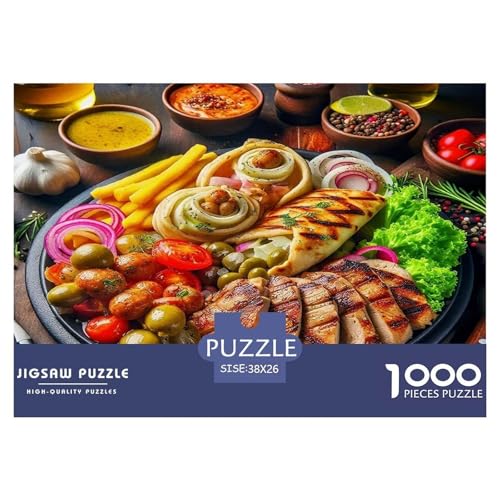 Steak Puzzle 1000 Teile Schwer Puzzle Spielzeug Pädagogisches Spiel Impossible Herausforderungsspielzeug Für Erwachsene Und Kinder Ab 12 Jahren 38x26cm/1000pcs von UNRXJZLVM