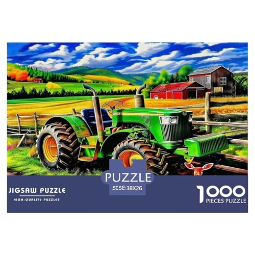 Traktor Puzzle 1000 Teile Schwer Puzzle Spielzeug Pädagogisches Spiel Impossible Herausforderungsspielzeug Für Erwachsene Kinder 38x26cm/1000pcs von UNRXJZLVM