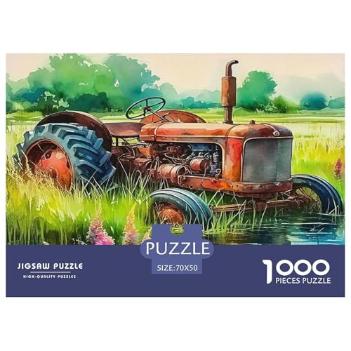 Traktor Puzzle 1000-teilige Schwer Puzzle Spielzeug Lernspiel Impossible Herausforderungsspielzeug Für Erwachsene Kinder 70x50cm/1000pcs von UNRXJZLVM