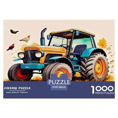 Traktor Puzzle 1000-teilige Schwer Puzzle Spielzeug Pädagogisches Spiel Impossible Herausforderungsspielzeug Für Erwachsene Kinder 38x26cm/1000pcs von UNRXJZLVM