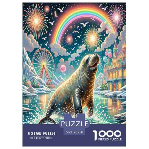 Walrus Puzzle 1000-teilige Schwer Puzzle Spielzeug Lernspiel Impossible Herausforderungsspielzeug Für Erwachsene Und Kinder in Bewährter 70x50cm/1000pcs von UNRXJZLVM