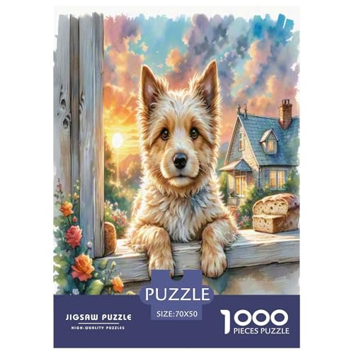 Weich beschichteter Weizenterrier Puzzle 1000-teilige Schwer Puzzle Spielzeug Lernspiel Impossible Herausforderung Spielzeug Für Erwachsene Und Kinder in Bewährter 70x50cm/1000pcs Weich beschichteter Weizenterrier Puzzle 1000-teilige Schwer Puzzle Spielzeug Lernspiel Impossible Herausforderung Spielzeug Für Erwachsene Und Kinder in Bewährter 70x50cm/1000pcs von UNRXJZLVM