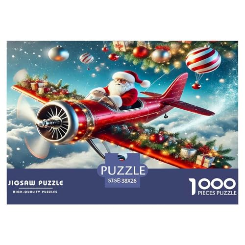 Weihnachtsmann Puzzle 1000 Teile Schwer Puzzle Spielzeug Lernspiel Impossible Herausforderung Spielzeug Für Erwachsene Kinder 38x26cm/1000pcs von UNRXJZLVM