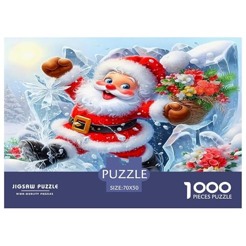 Weihnachtsmann Puzzle 1000 Teile Schwer Puzzle Spielzeug Lernspiel Impossible Herausforderung Spielzeug Für Erwachsene Kinder 70x50cm/1000pcs von UNRXJZLVM